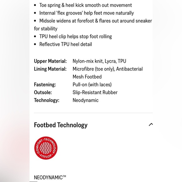 Fitflop grey vitamin FFX fabric trainers . Lace up/slip on Size 8. NWT/no box. - Picture 7 of 7